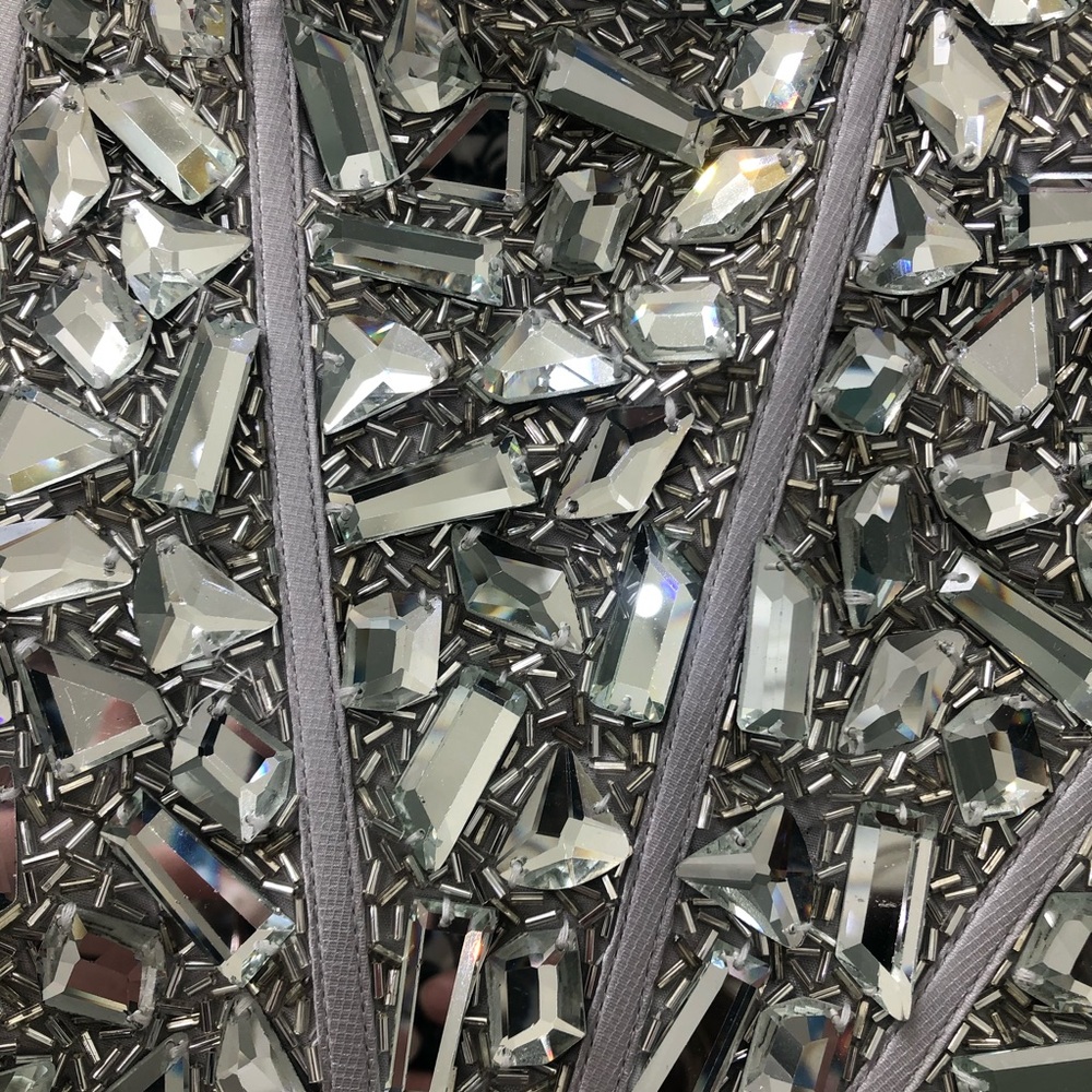 Sherri Hill Top Bustier Silver rhinestones - Picture 2 of 4